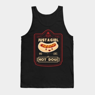 Girl who loves hot dogs Tank Top